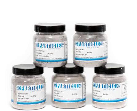 ISO 12103-2 M1, M2, M3, M4 & M5 shown in jars ready for distribution